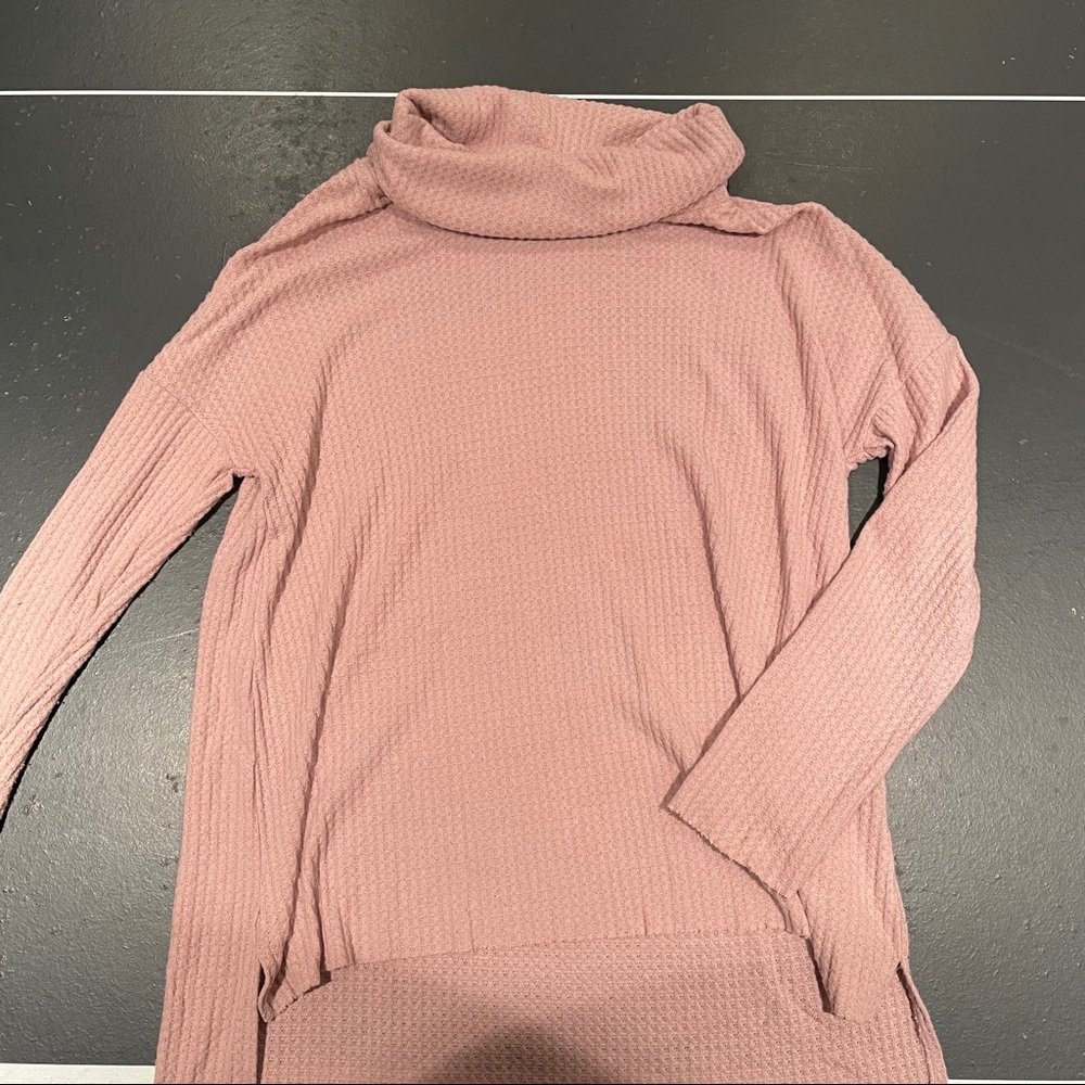 waffle turtleneck sweater